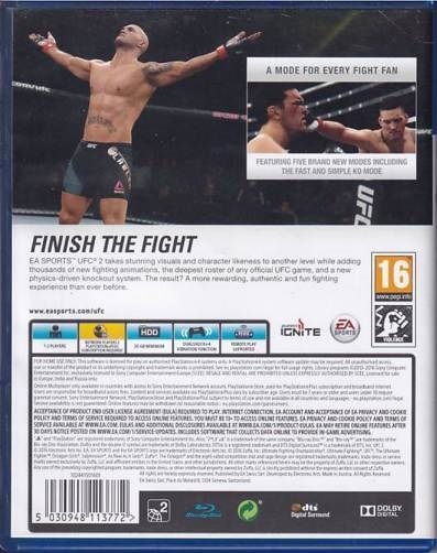 EA Sports UFC 2 - PS4 (A Grade) (Genbrug)